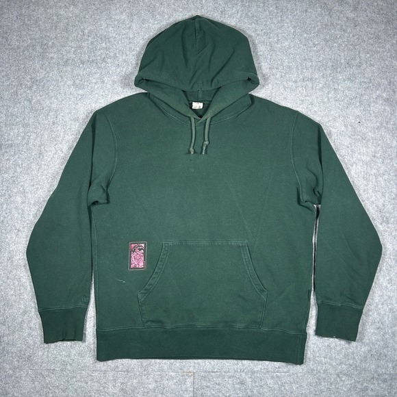 Uniqlo pullover Hoodie Mens Large Green Jean-Michel Basquiat Joker DC Comics - Picture 7 of 15